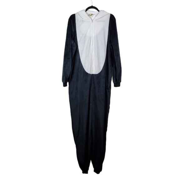 H&M Divided Hooded Plush Panda Pajama Costume M/L - Picture 2 of 11